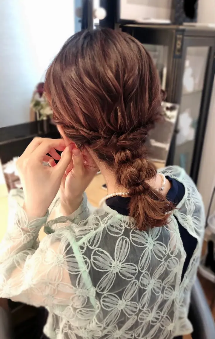 ミディアム ヘアアレンジ 札幌円山ヘアメイク/ バーガスのヘアスタイル
