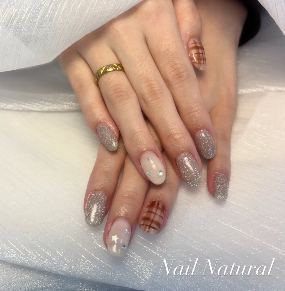 ネイル ラメ(グリッター) 持ち込み ハンドネイル Nail salon Natulalのネイルデザイン