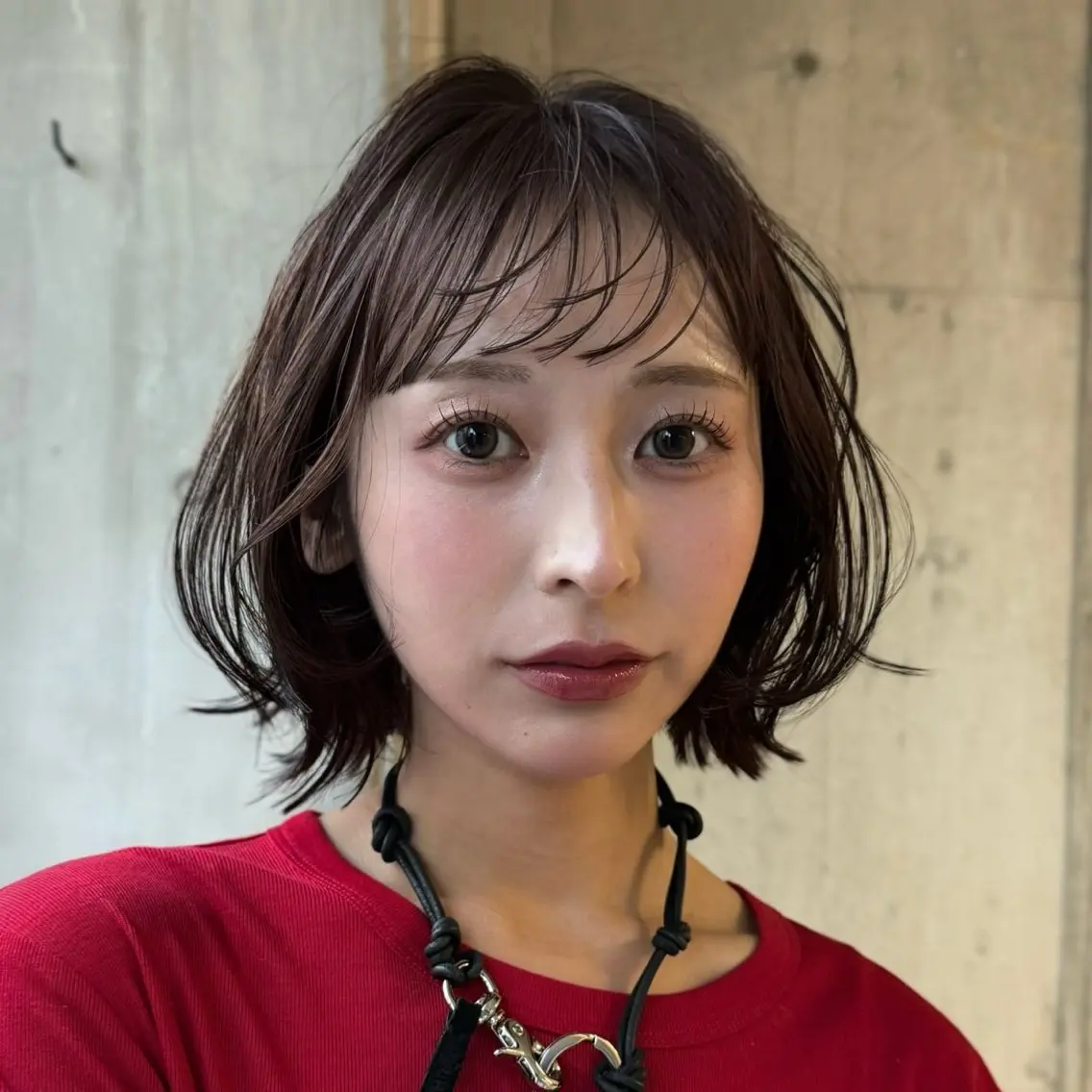 ミディアム カラー 似合わせカット カット ヘアカラー トリートメント レイヤー/髪質改善 Lond ambreのヘアスタイル