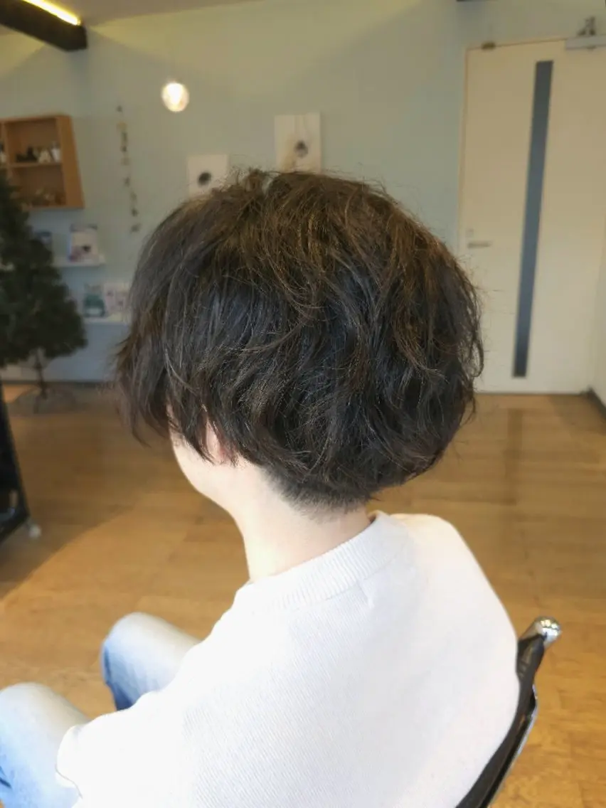 メンズ パーマ ショート フジタミキ ✨メテオ TR、ヘッドスパのヘアスタイル