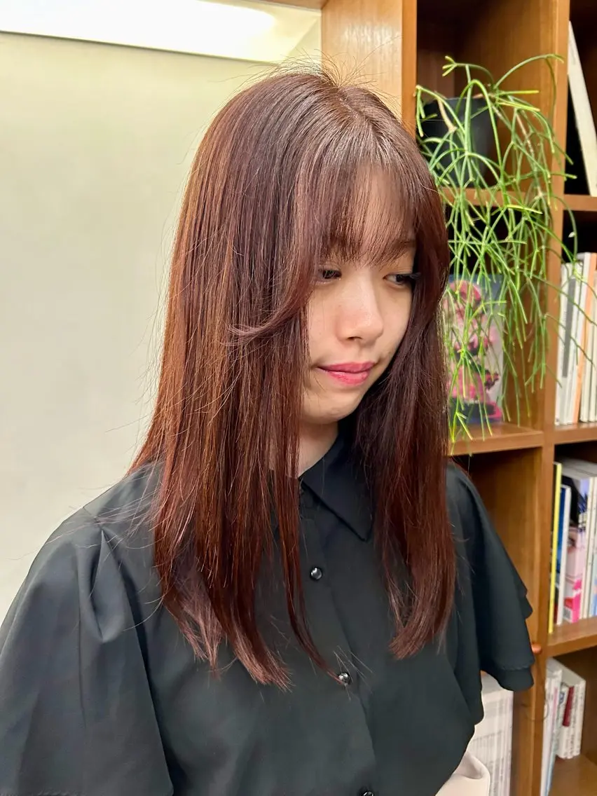 ロング カラー ヘアカラー トリートメント 💎透明感カラー💎 bAteAu あまねのヘアスタイル