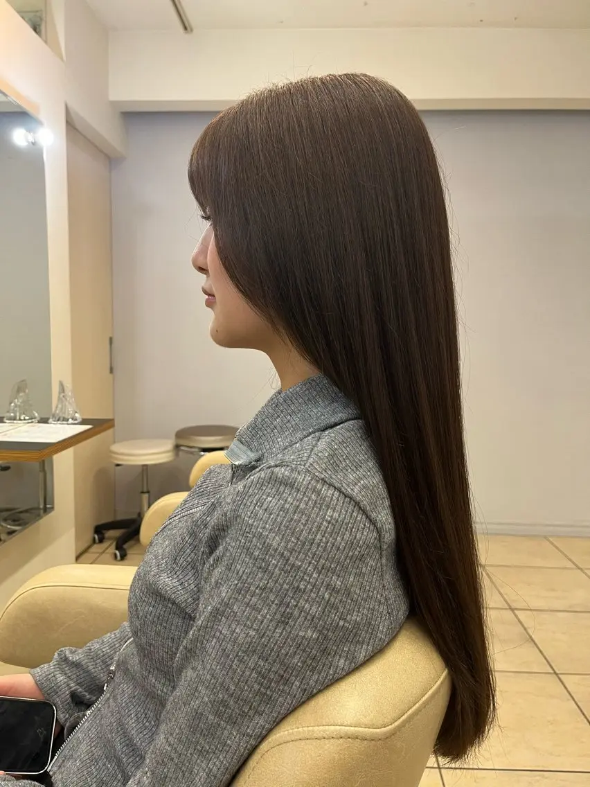 ロング カラー ブラウンカラー モカブラウン ヘアカラー 松浦 彩のヘアスタイル