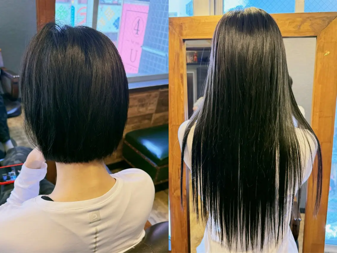 ロング エクステ エクステ＆カラー専門 羽エクステ　新大久保のヘアスタイル