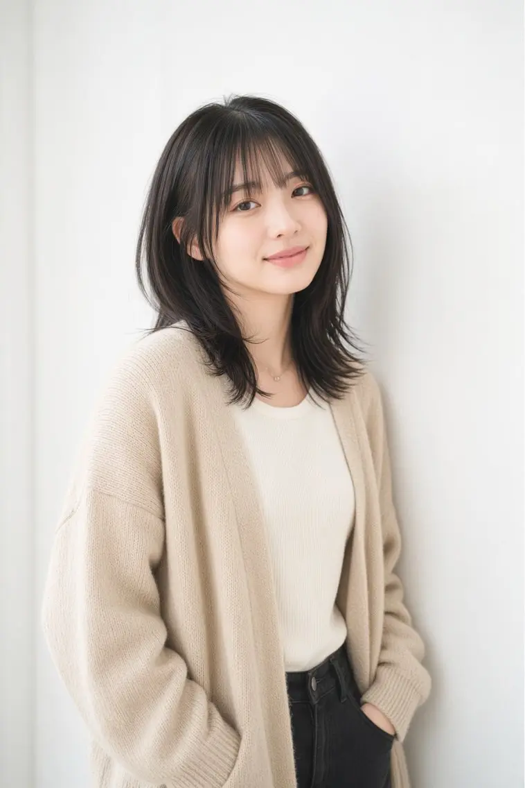 ミディアム レイヤーカット カット トリートメント 石沢 知康 丁寧カウンセリングのヘアスタイル