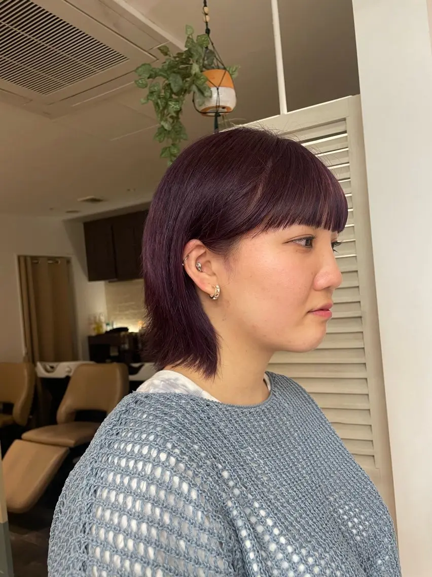 ショート カラー ヘアカラー リカ/ハイトーン ・オリーブ🍀のヘアスタイル