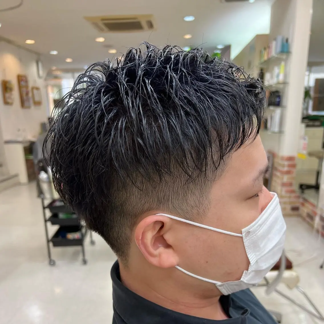ショート メンズ カット ヘアセット Cecilhair なんば店    岩川のヘアスタイル