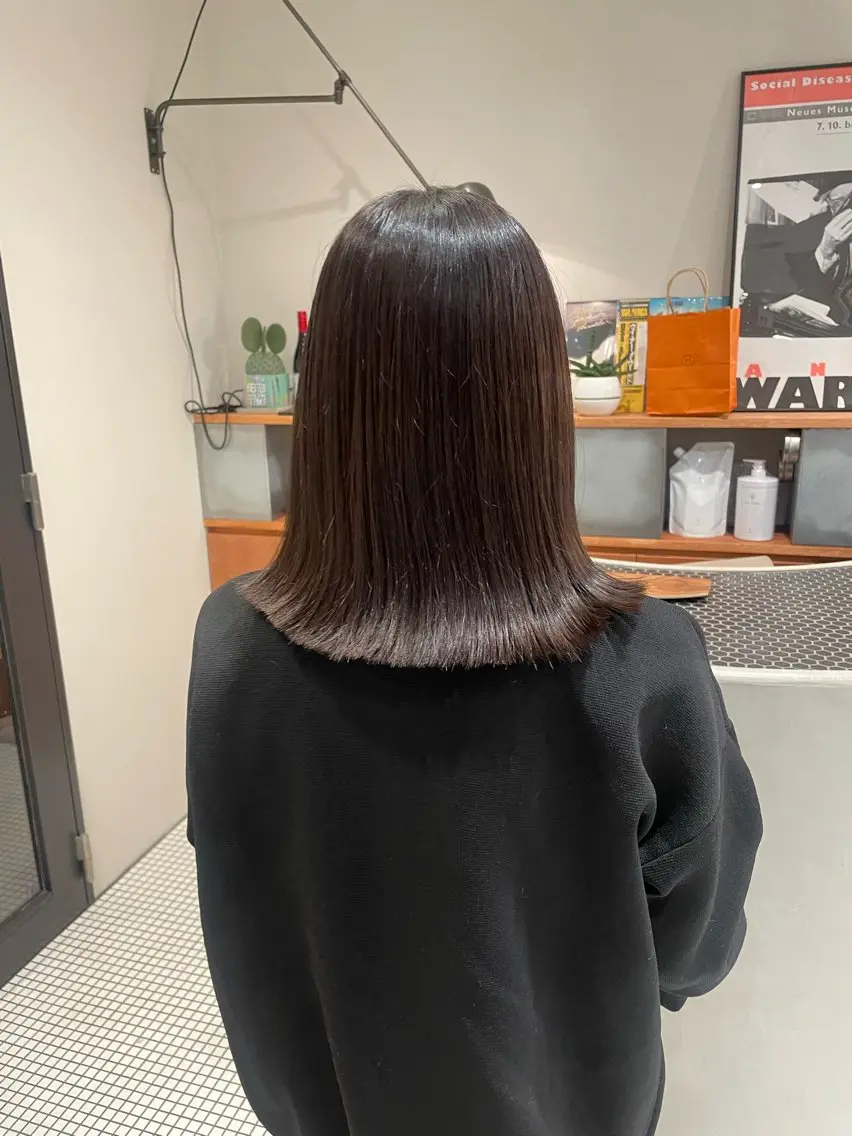ミディアム カラー ヘアカラー トリートメント GPIP 近藤沙樹のヘアスタイル