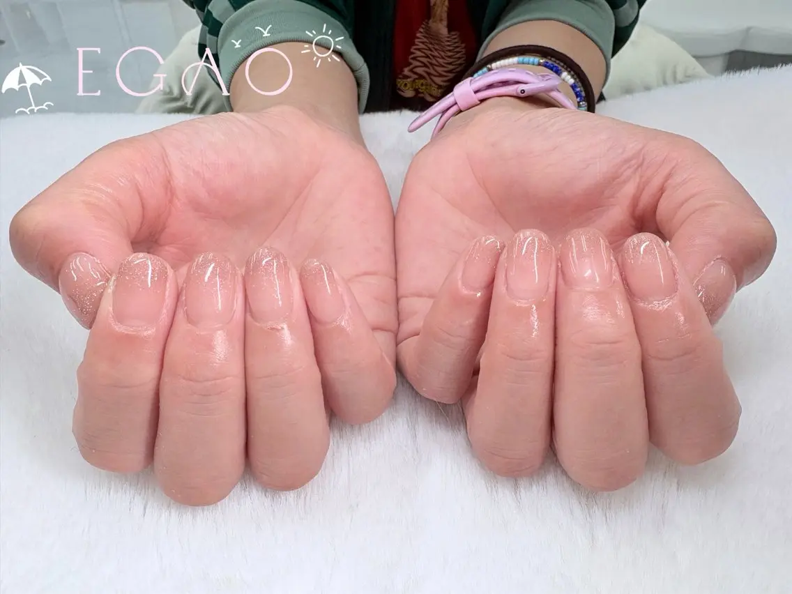 ネイル アートネイル フットネイル フレンチネイル ジェルネイル グラデーション ハンドネイル EGAO NAIL 錦糸町店のネイルデザイン
