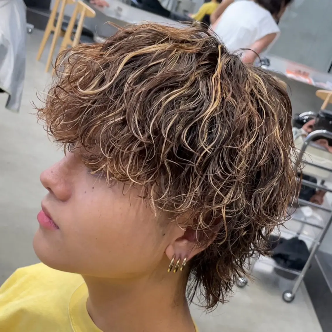 セミロング カラー ヘアアレンジ メンズ fifth 石川 凪のヘアスタイル