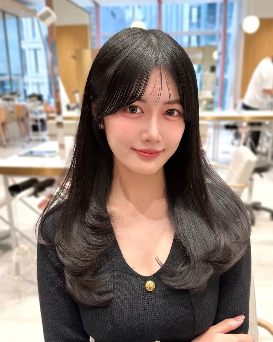 ミディアム カラー カット ヘアカラー トリートメント 🇰🇷韓国風くびれ ヘア🇰🇷中村優大のヘアスタイル
