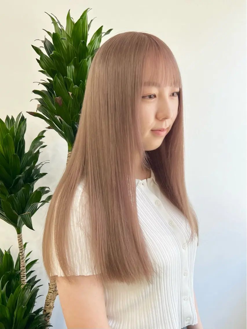 ロング カラー キッズ アッシュ バレイヤージュ ベージュカラー 黒髪 ブリーチ ブリーチ ハイトーン 特化🌈フジタハルキのヘアスタイル