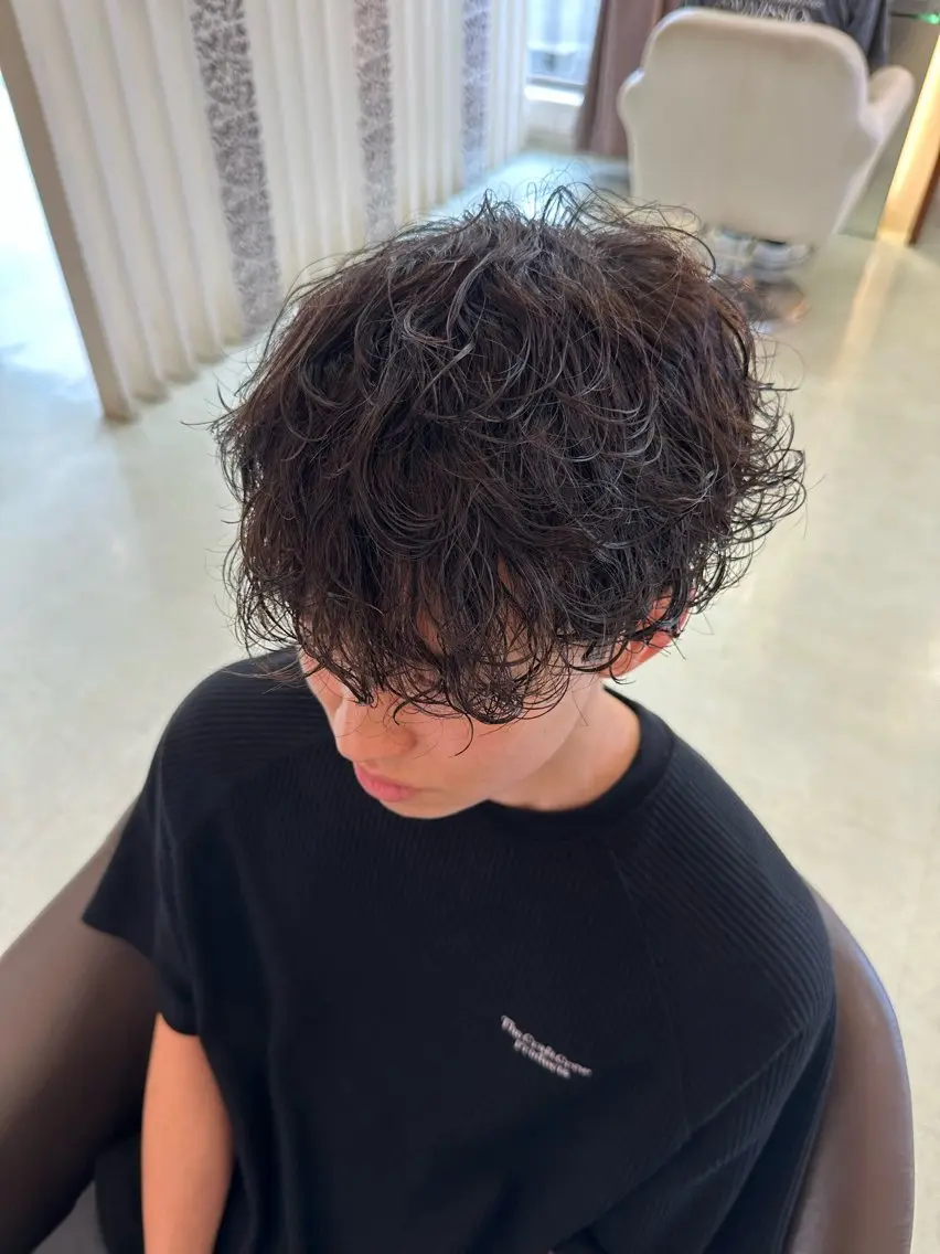 ショート パーマ メンズ メンズパーマ 三宅 壱輝のヘアスタイル