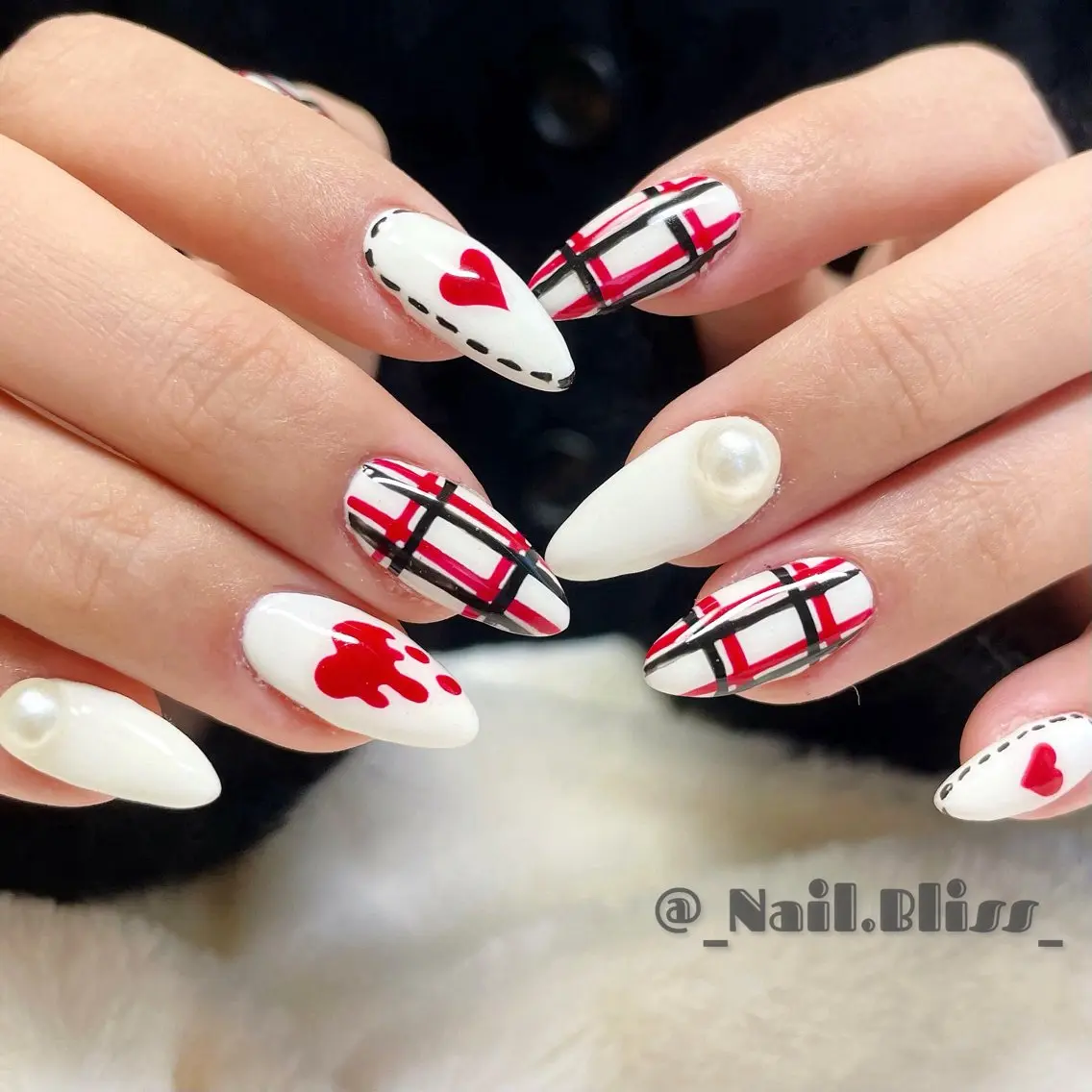 ネイル 持ち込み バレンタイン ハンドネイル NAIL BLISSのネイルデザイン