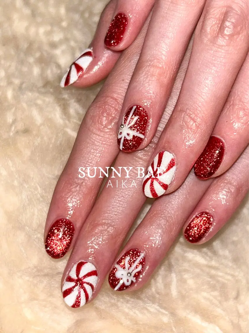 ネイル フラッシュネイル スカルプネイル 冬ネイル クリスマス Made By AIKAのネイルデザイン