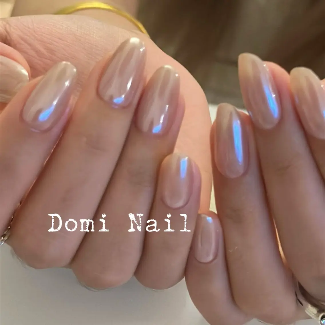 【SNS大人気】自爪🎀ミラーネイルベースあり★ケア込み7980円の写真