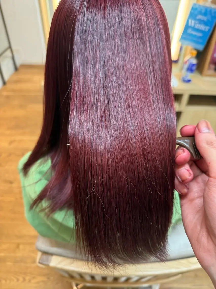 カラー レッドカラー 鳴海 快晴のヘアスタイル