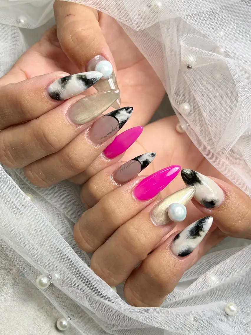 ネイル アートネイル 長さ出し ジェルネイル スカルプネイル Y's nailのネイルデザイン