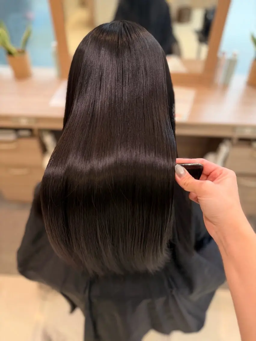 セミロング パーマ 縮毛矯正 カット 縮毛矯正 プレミアム縮毛矯正 メンズパーマ/aoiのヘアスタイル