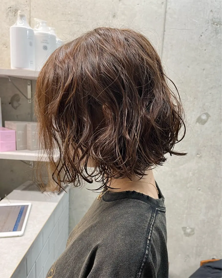 【スタイリング簡単】潤い水パーマ+カット☆の写真