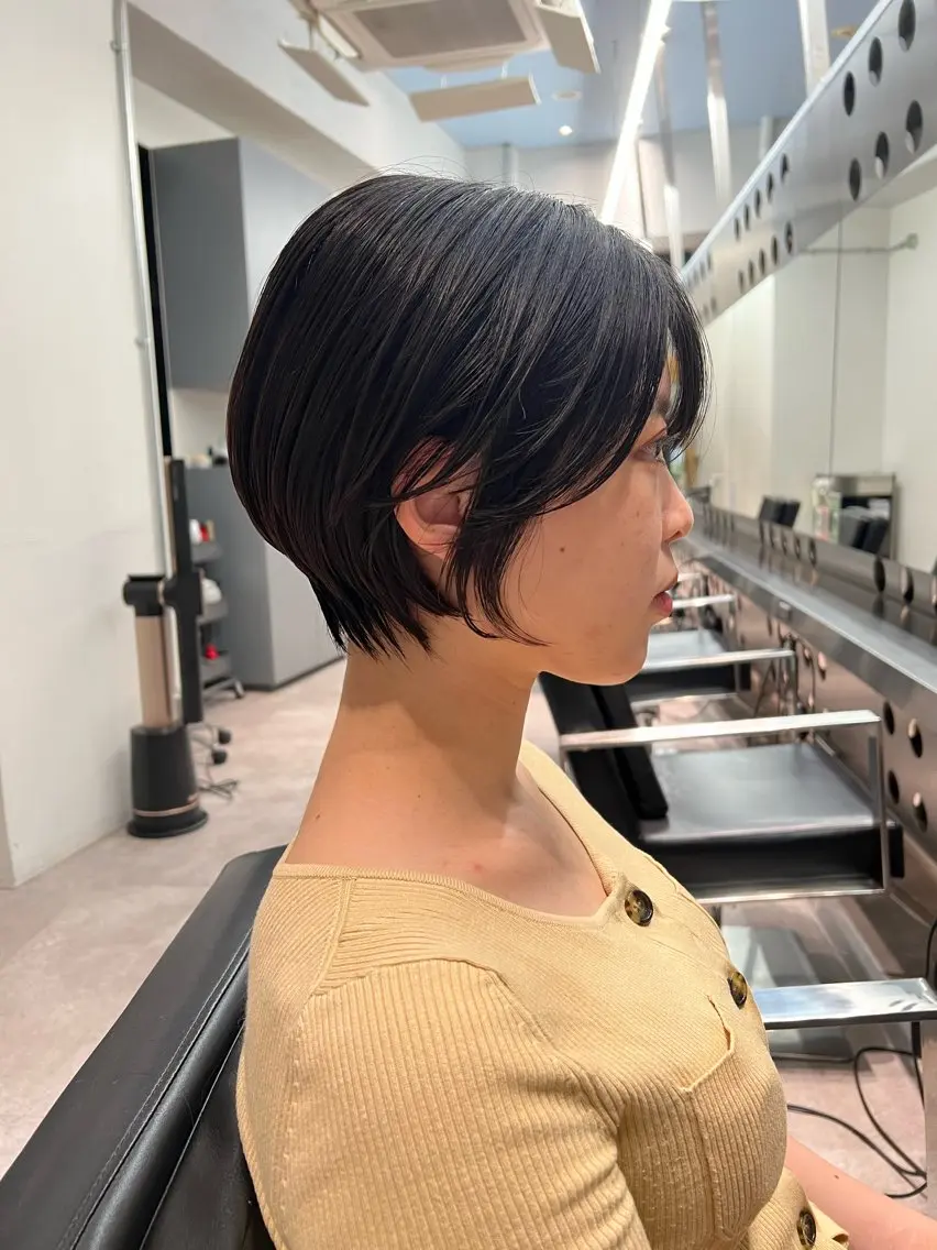 ショート くびれヘア ショートヘア カット 堀江 /木下椋麻のヘアスタイル