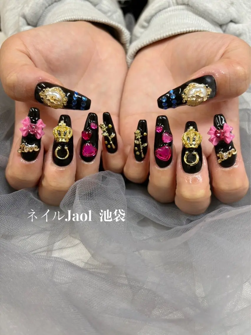 ロング ネイルJaol 池袋のネイルデザイン