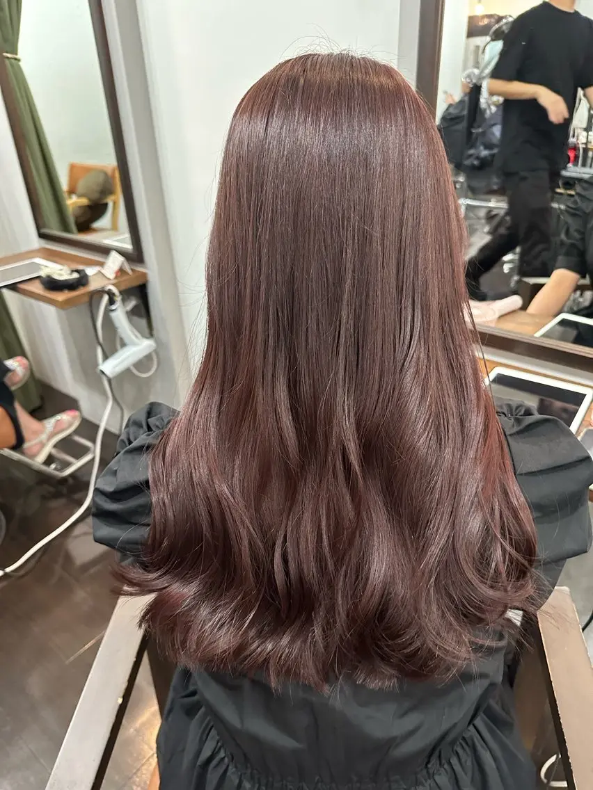 【💎予防美容・カラーのみ】選べるケアカラー+エレクトロンケアトリートメント▷▷▷巻き仕上げ🍒🩷の写真