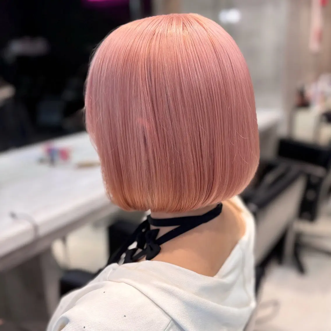 ミディアム カラー ヘアカラー トリートメント ヘアセット 色落ち綺麗🩰ハイ トーン🎀RINKAのヘアスタイル