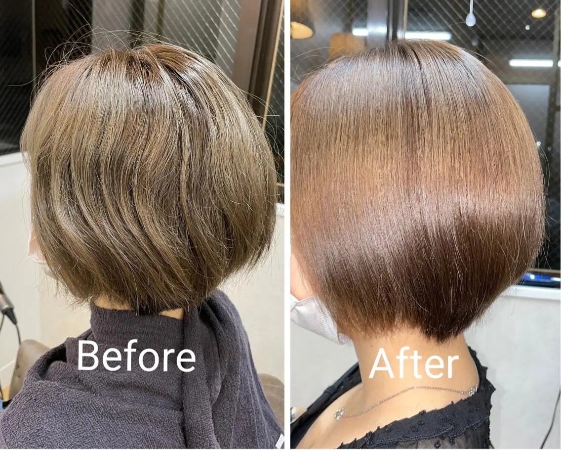 ショート カラー 髪質改善特化 ESSENCIAのヘアスタイル