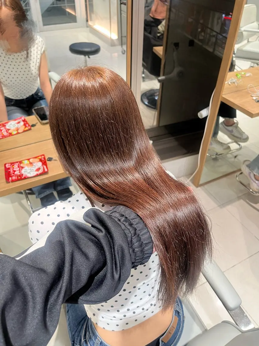 ロング カラー カット ヘアカラー トリートメント ヘアセット 🎀透明感 カラー🎀ミズキのヘアスタイル