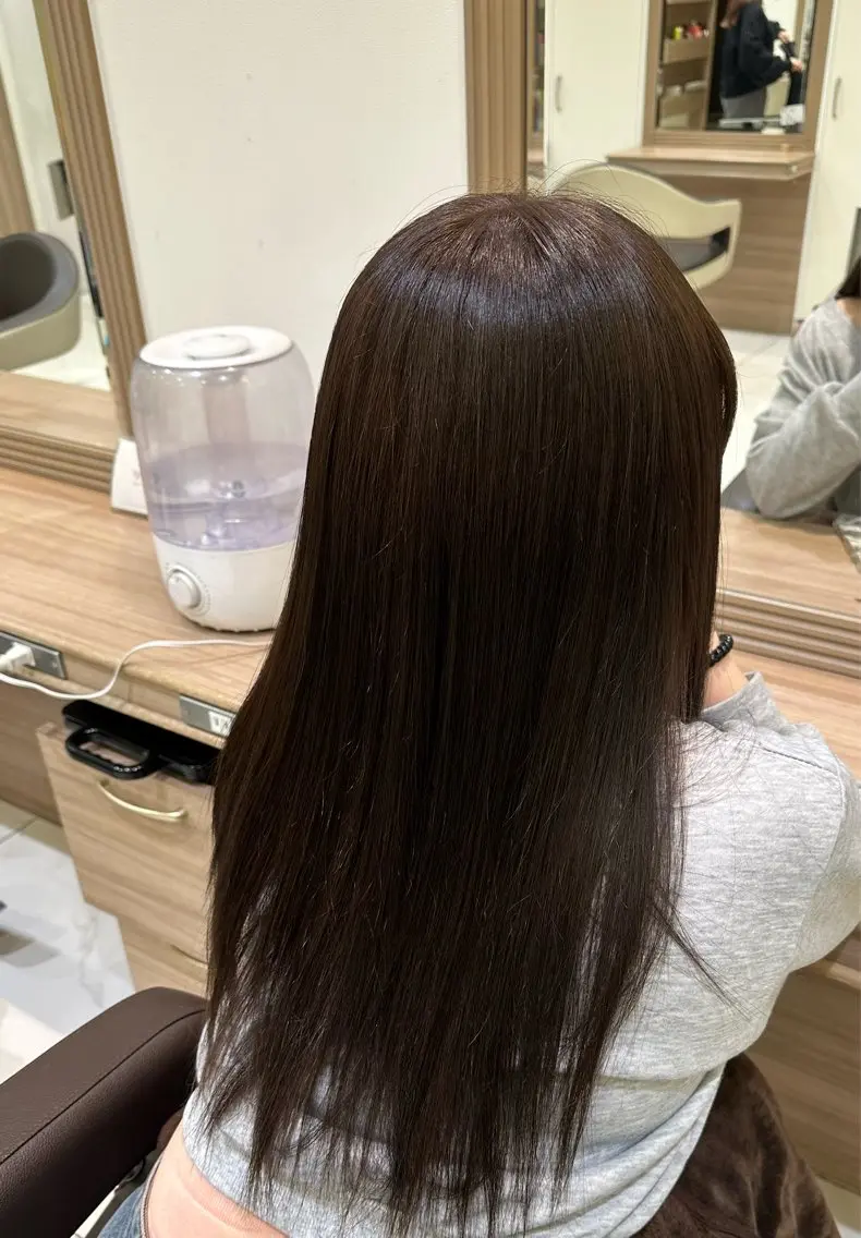 ロング カラー カット ヘアカラー 韓国レイヤー🇰🇷 Hiiro💜のヘアスタイル