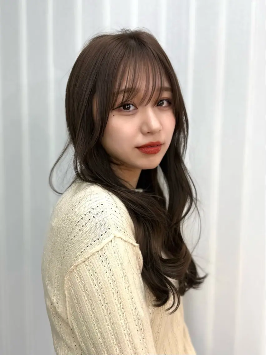 セミロング カラー カット ヘアカラー トリートメント 髪質改善カラー🦋 レイヤー/ナカネのヘアスタイル