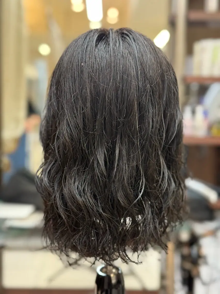 ミディアム パーマ ミディアムパーマ 韓国風ヘア 💧艶髪ストレート ✨ロング/府川直樹のヘアスタイル