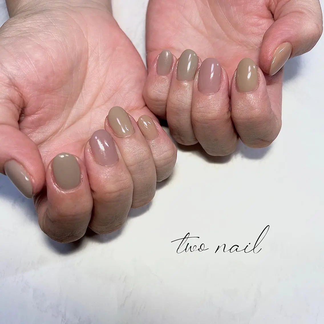 ネイル アートネイル フットネイル ハート ニュアンスネイル ホワイト ハンドネイル two nailのネイルデザイン