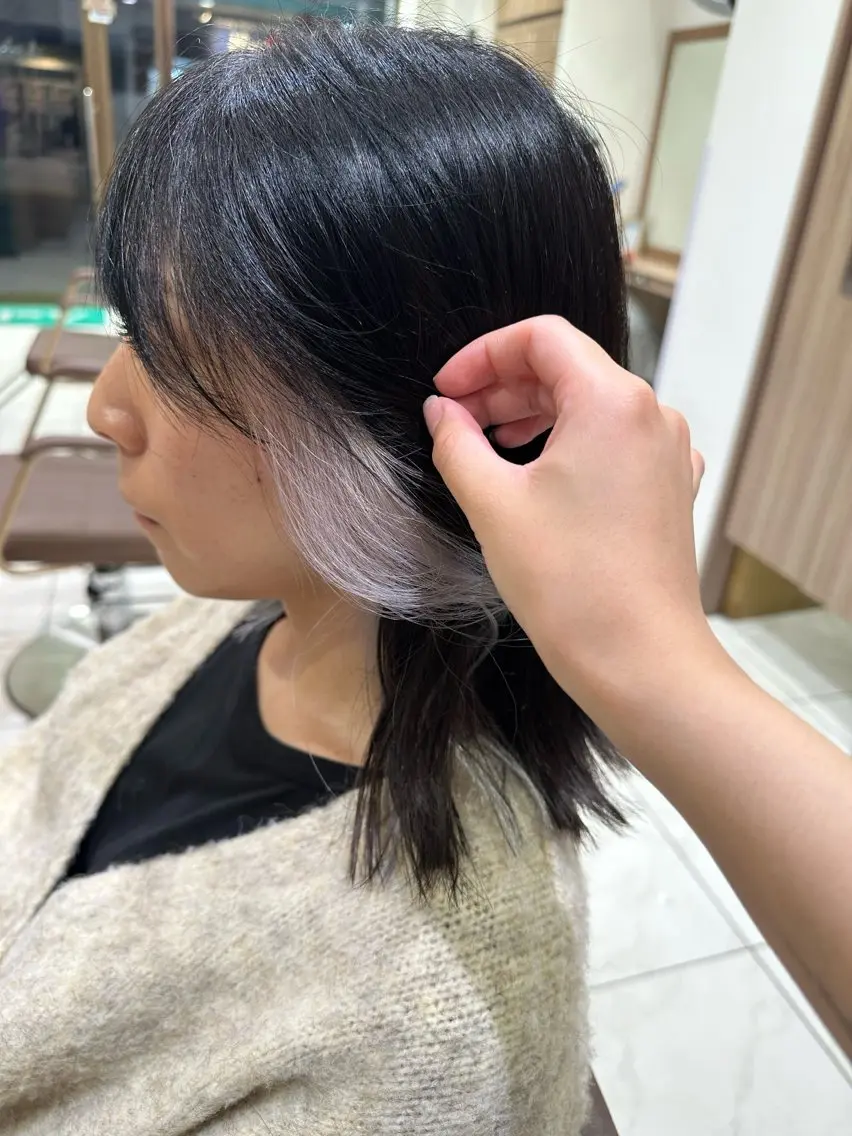 セミロング カラー ヘアカラー 小平 悠人のヘアスタイル