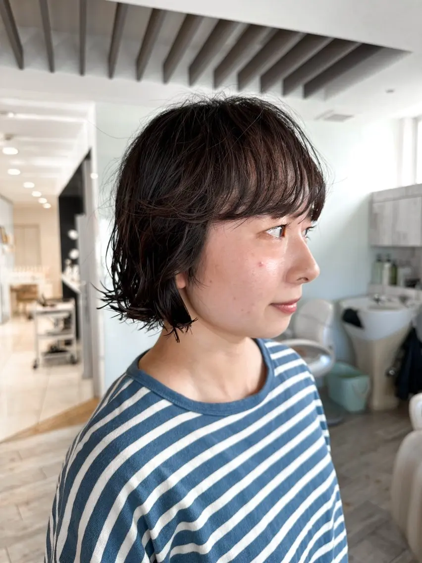 ショート パーマ パーマ / ボブ /ショート 谷口 陸のヘアスタイル