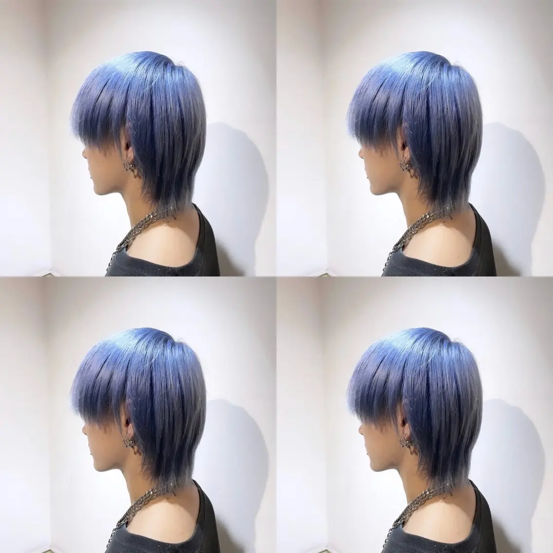 ショート カラー ブルーカラー シルバー 🌟トップデザイナー 高橋🌟のヘアスタイル