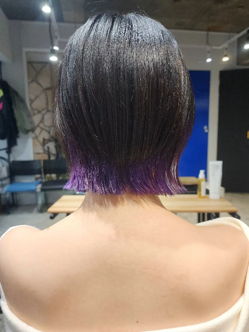 ショート ボブ ハイトーン/ブリーチ /デザインカラーのヘアスタイル