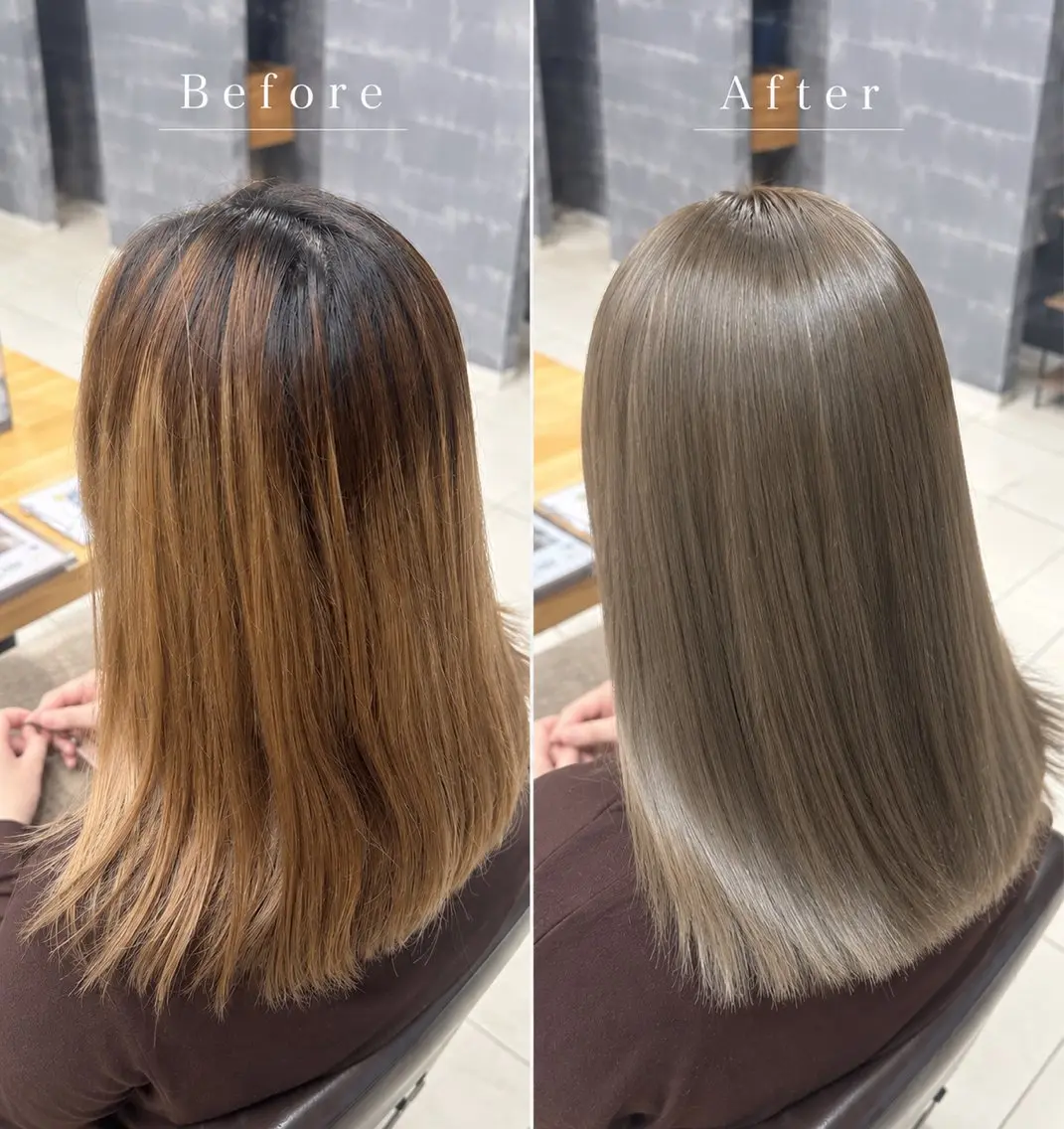 セミロング カラー トリートメント ヘアカラー 平野 凛のヘアスタイル