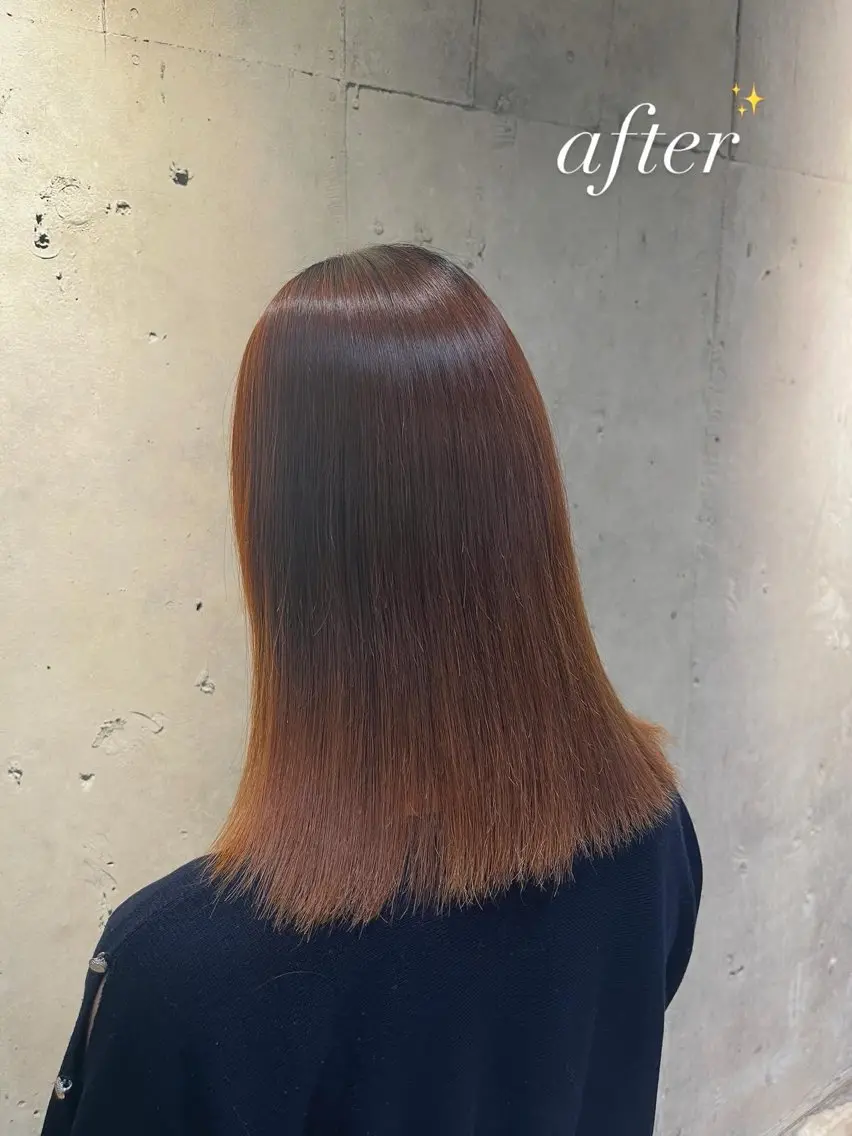 ミディアム 縮毛矯正 ren /waltのヘアスタイル