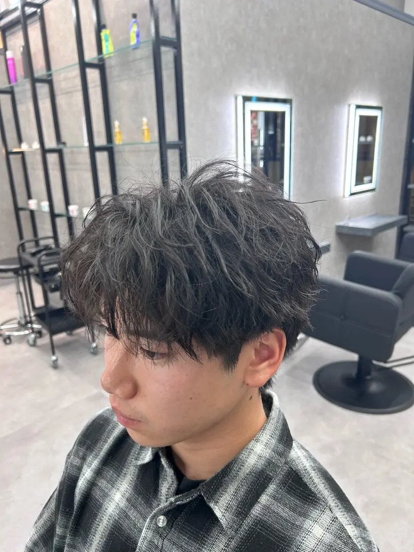 ショート カラー パーマ メンズ カット トリートメント メンズ特化 👑YUTAのヘアスタイル