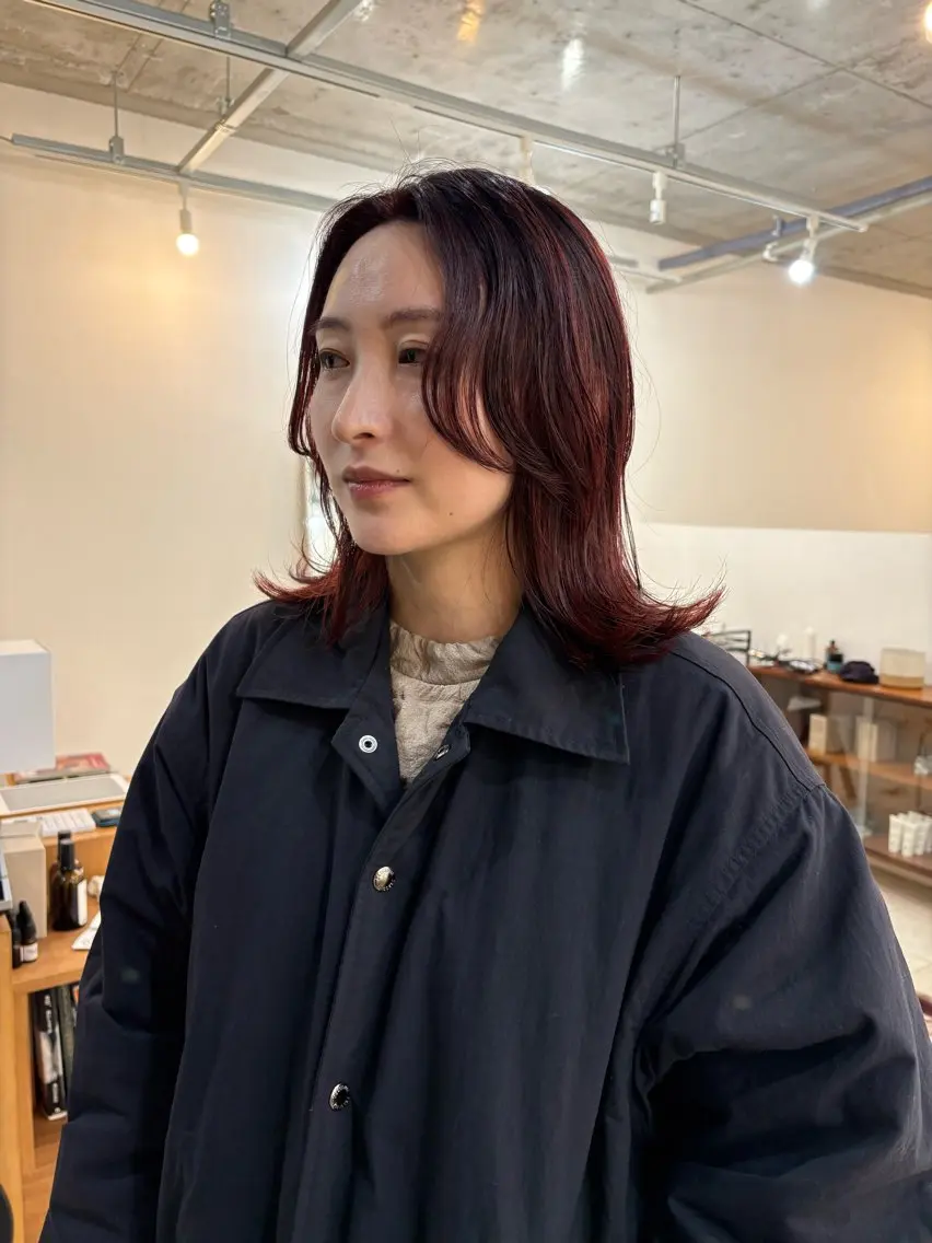ミディアム カラー カット ヘアカラー eri kinjoのヘアスタイル