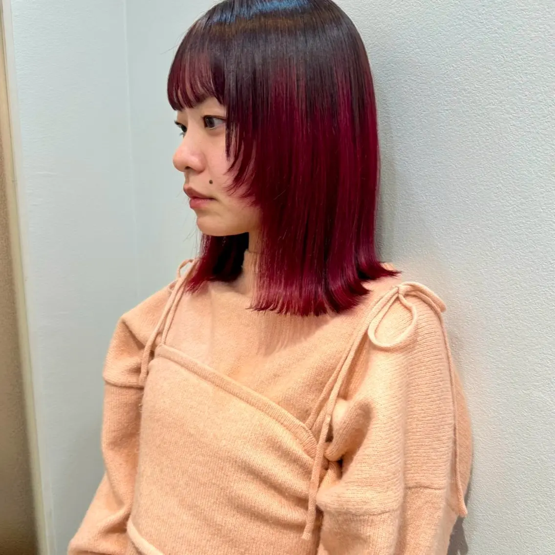 ミディアム カラー カット ヘアカラー 🌿‬Hanon 藤井よし乃🌿‬のヘアスタイル