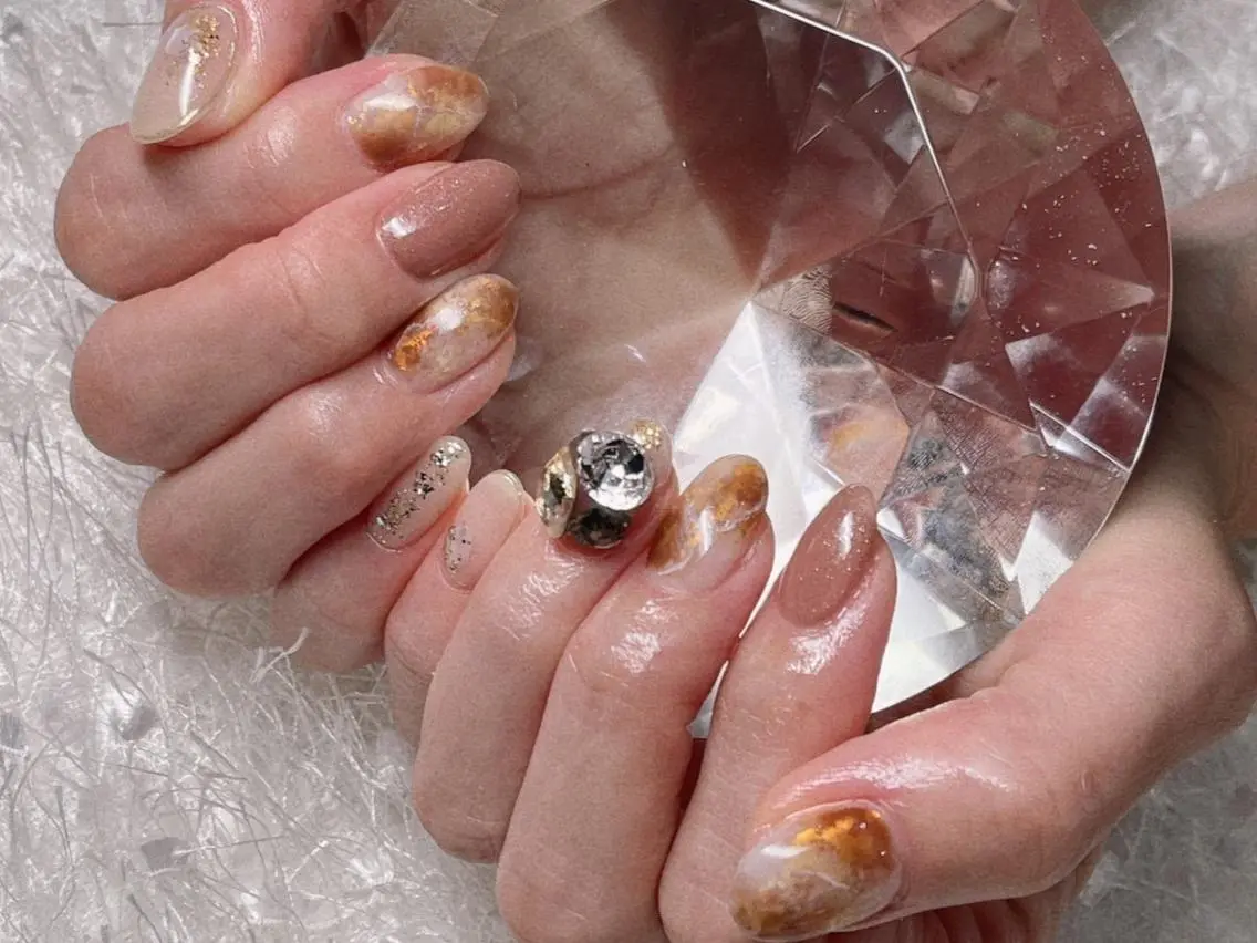 ネイル 長さ出し ジェルネイル グラデーション 韓国ネイル マグネットネイル ハンドネイル Nail&eye Belire 新宿のネイルデザイン