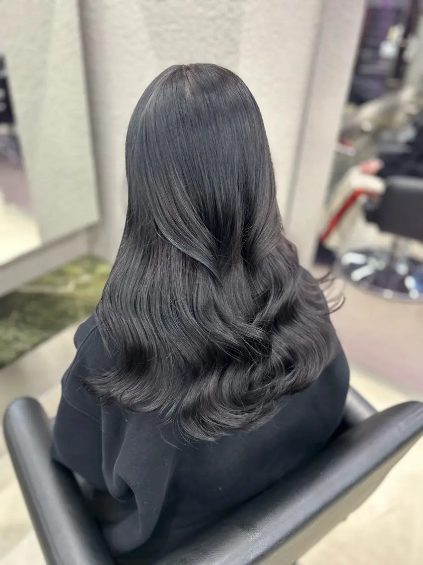 ロング カラー カット ヘアカラー トリートメント 渋谷/原宿♡PELE 縮毛矯正/ストレートのヘアスタイル