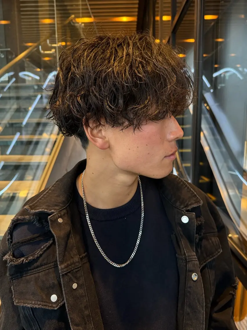 パーマ メンズ カット パーマ 大阪メンズ 美容師井上智博のヘアスタイル