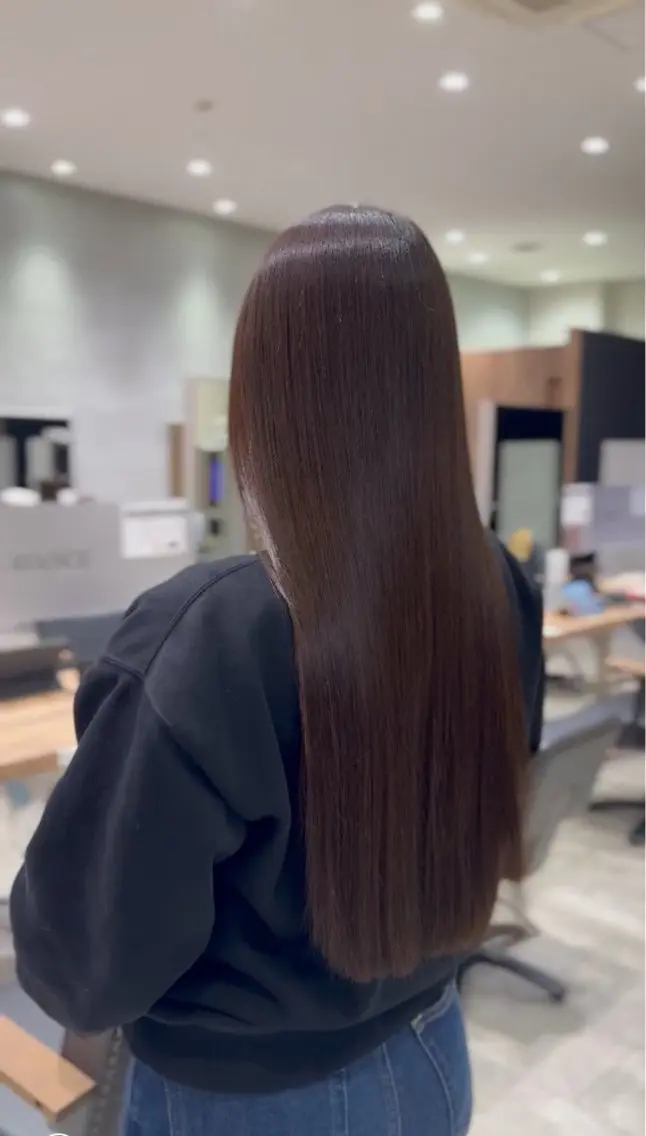 ロング ヘアカラー トリートメント 石井良典 髪質改善のヘアスタイル