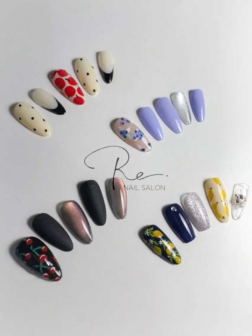 ロング ハンドネイル Re nailのネイルデザイン