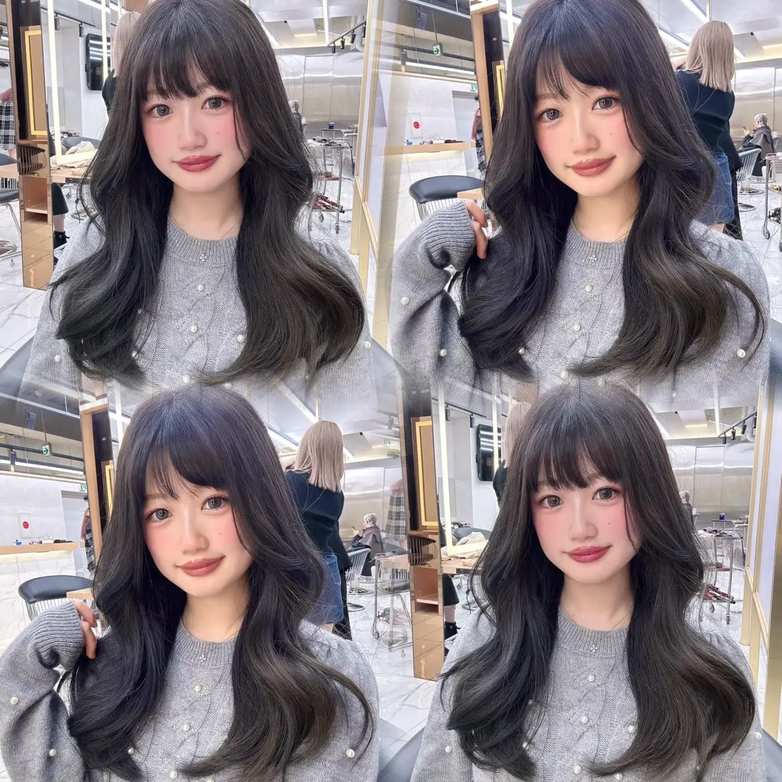 ロング ヘアアレンジ レイヤーカット 柳堀 日菜のマツエク・マツパデザイン