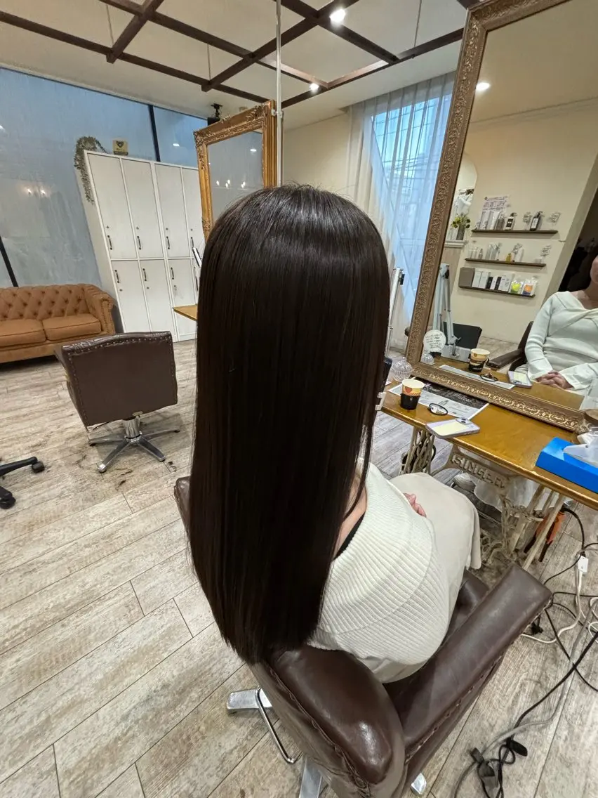 ロング カラー 髪質改善 縮毛矯正 新越谷/ボブ 店長shoukiのヘアスタイル