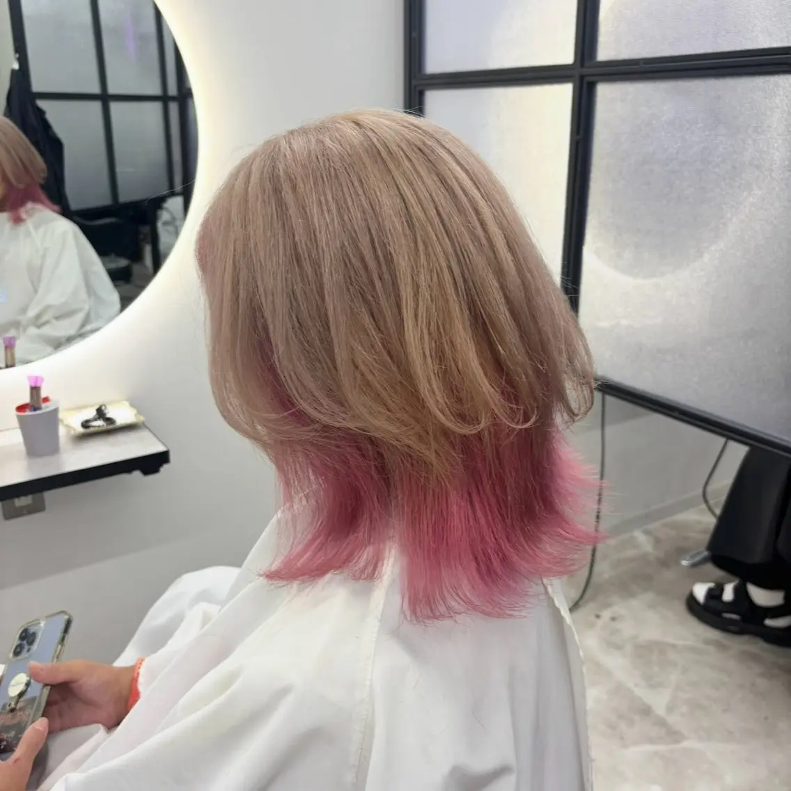ミディアム カラー カット Ren. 🦋デザインカラーのヘアスタイル
